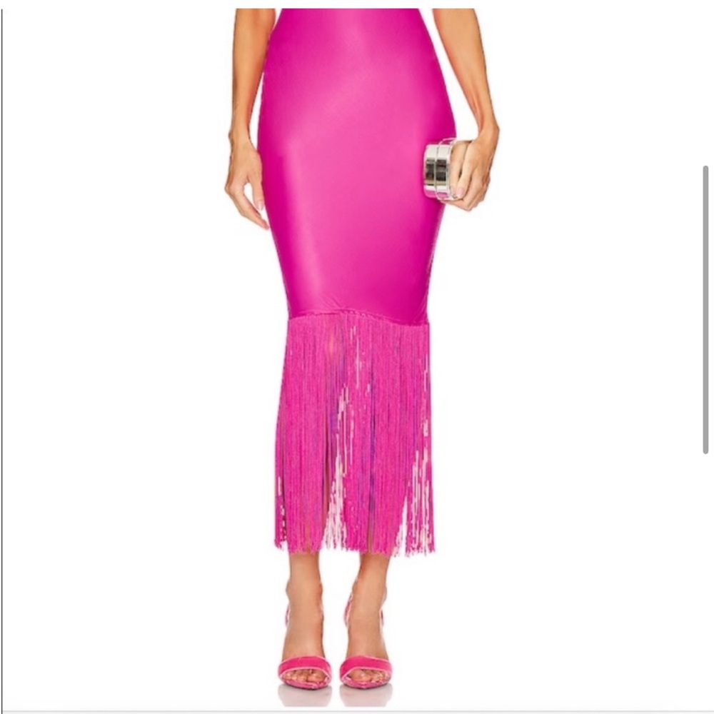 Camila Coehlo Payton Maxi Dress in Hot Pink Size XXS - Picture 4 of 8